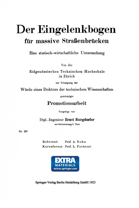 Der Eingelenkbogen Fur Massive Strassenbrucken