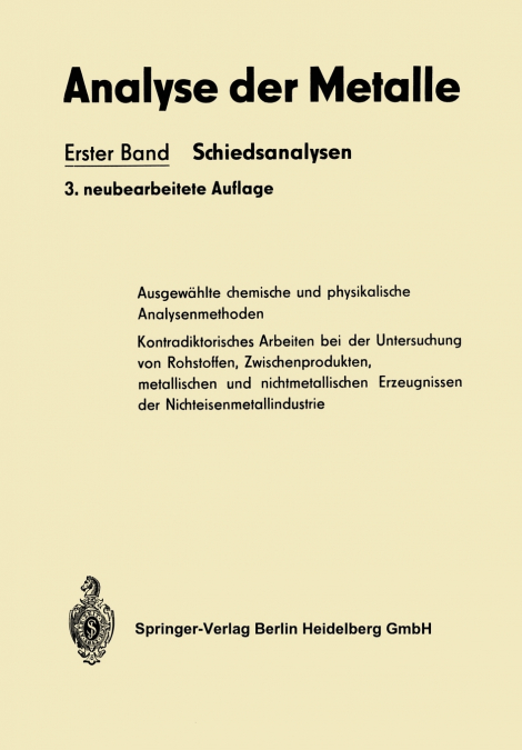 Analyse Der Metalle