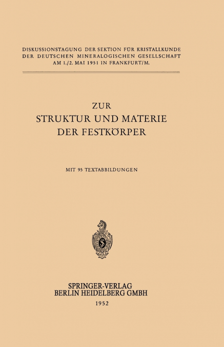 Zur Struktur Und Materie Der Festkorper