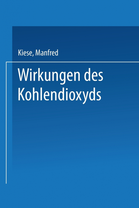 Wirkungen Des Kohlendioxyds