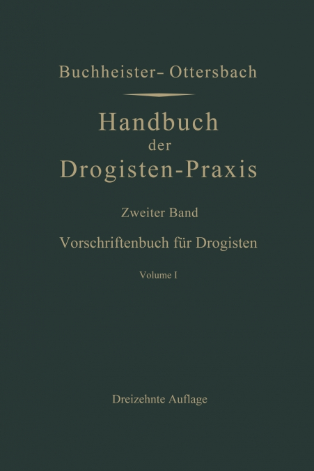 Vorschriftenbuch Fur Drogisten