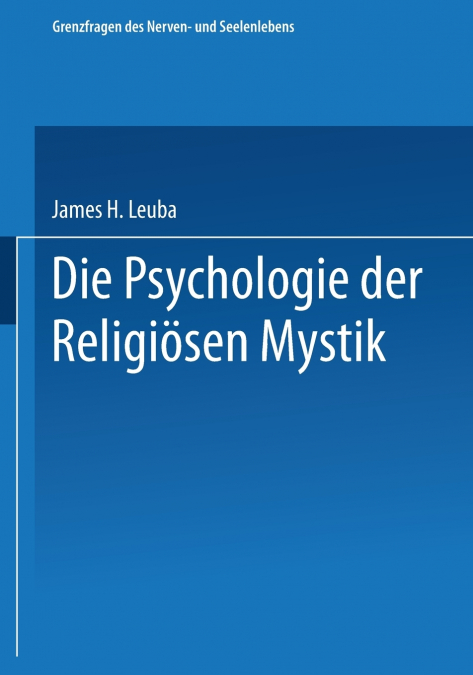 Die Psychologie Der Religiosen Mystik