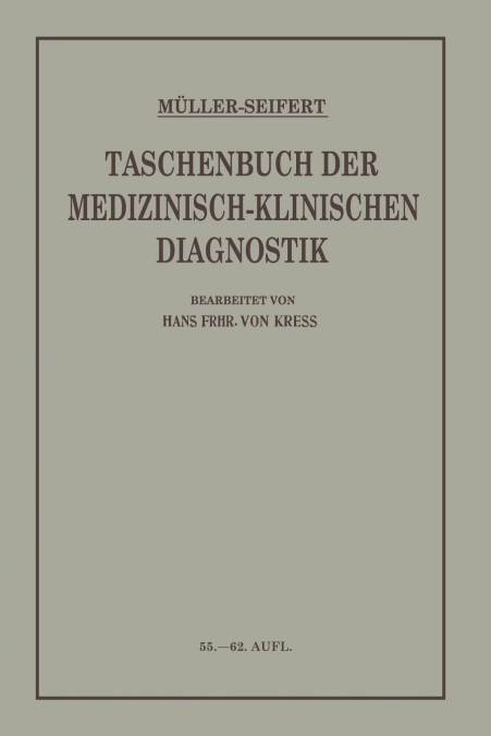 Taschenbuch Der Medizinisch Klinischen Diagnostik