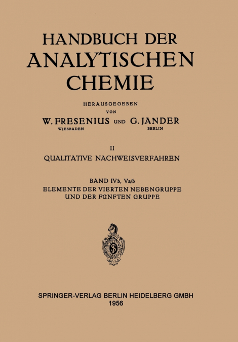 Elemente Der Vierten Nebengruppe und Der Fünften Gruppe