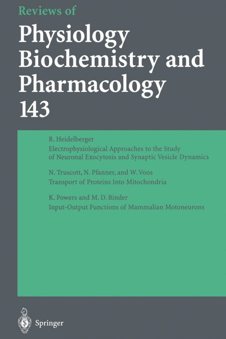 Reviews of Physiology, Biochemistry and Pharmacology