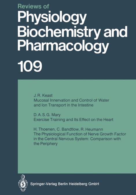 Reviews of Physiology, Biochemistry and Pharmacology
