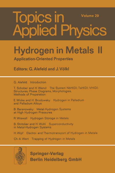 Hydrogen in Metals II