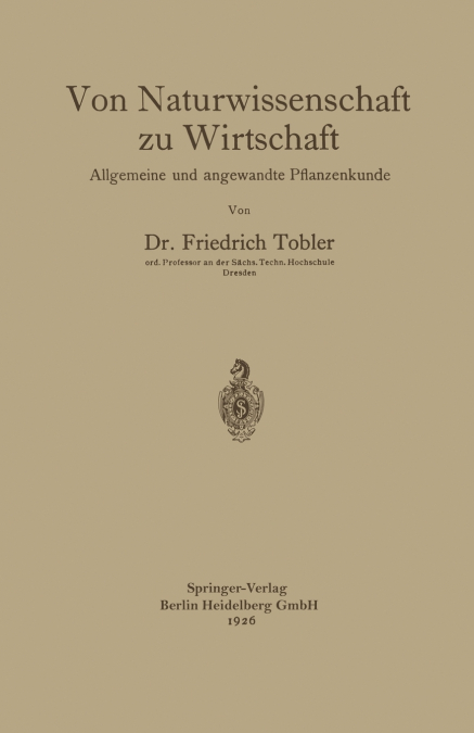 Von Naturwissenschaft Zu Wirtschaft