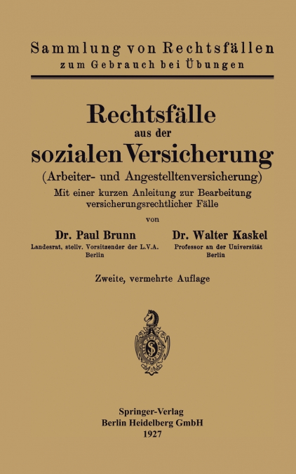 Rechtsfälle aus der sozialen Versicherung