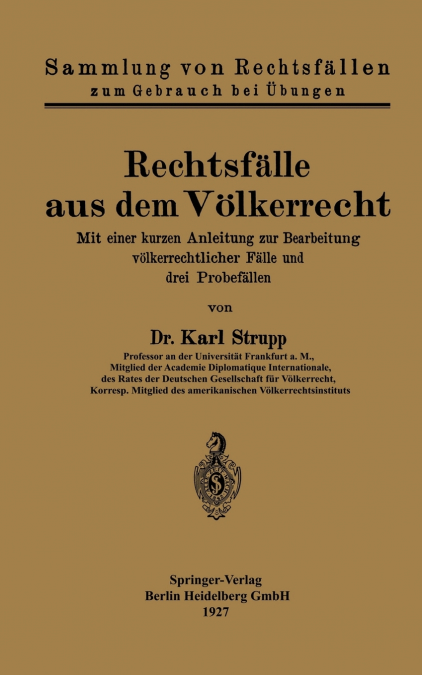 Rechtsfälle aus dem Völkerrecht