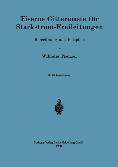 Eiserne Gittermaste Fur Starkstrom-Freileitungen