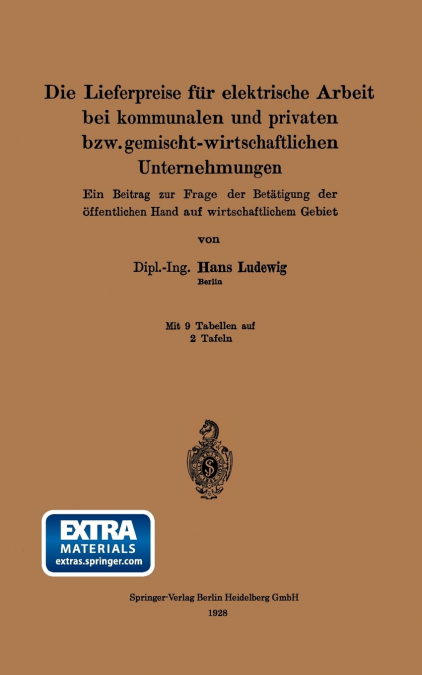 Die Lieferpreise Fur Elektrische Arbeit Bei Kommunalen Und Privaten Bzw. Gemischt-Wirtschaftlichen Unternehmungen