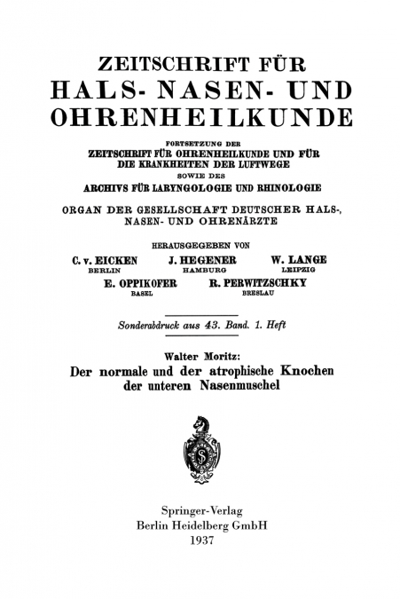 Der Normale Und Der Atrophische Knochen Der Unteren Nasenmuschel