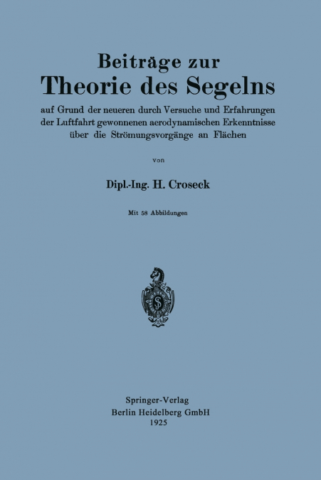 Beitrage Zur Theorie Des Segelns