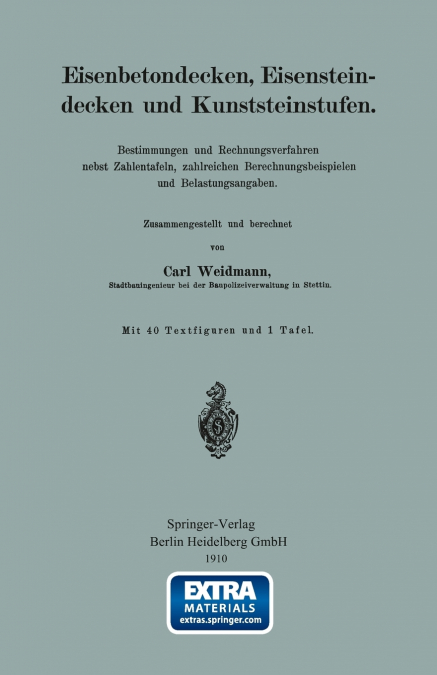 Eisenbetondecken, Eisensteindecken Und Kunststeinstufen