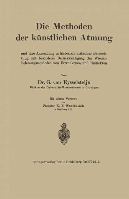 Die Methoden Der Kunstlichen Atmung