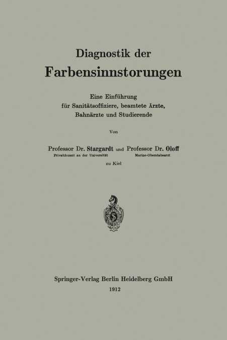 Diagnostik Der Farbensinnstorungen