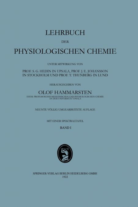 Lehrbuch der Physiologischen Chemie