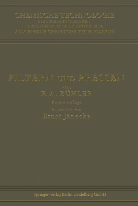 Filtern Und Pressen Zum Trennen Von Flussigkeiten Und Festen Stoffen