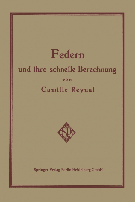 Federn Und Ihre Schnelle Berechnung