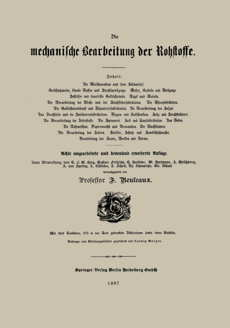 Die Mechanische Bearbeitung Der Rohstoffe