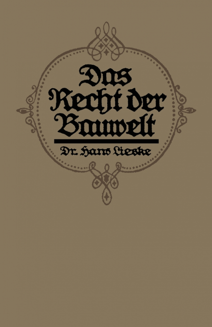 Das Recht Der Bauwelt