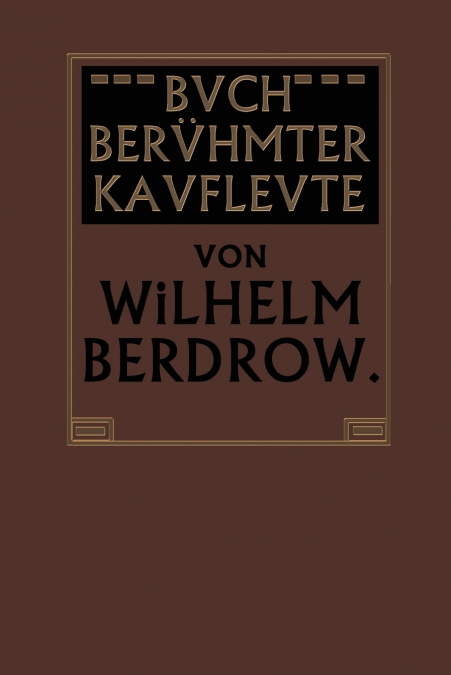 Buch Beruhmter Kaufleute