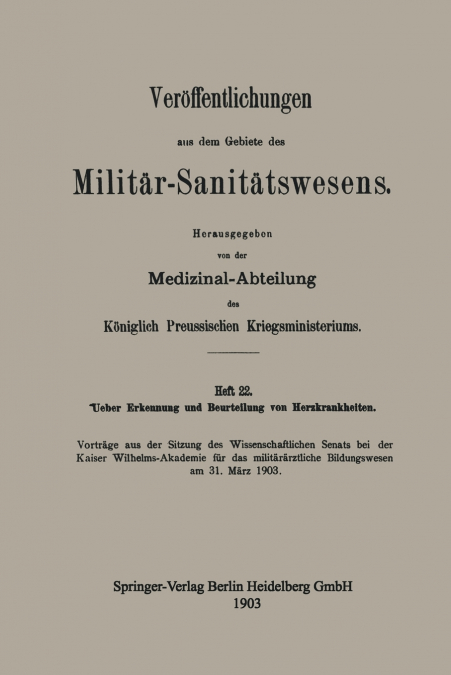 Ueber Erkennung Und Beurteilung Von Herzkrankheiten
