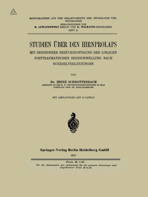 Studien Uber Den Hirnprolaps