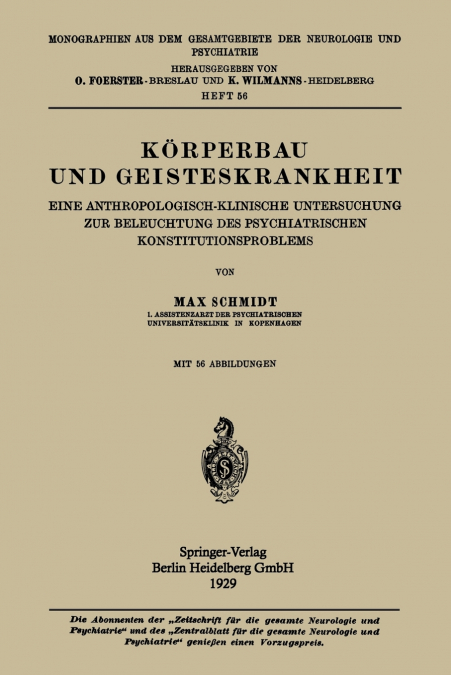 Korperbau Und Geisteskrankheit