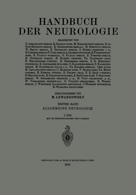 Handbuch Der Neurologie