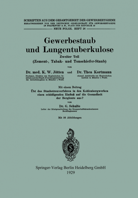 Gewerbestaub Und Lungentuberkulose
