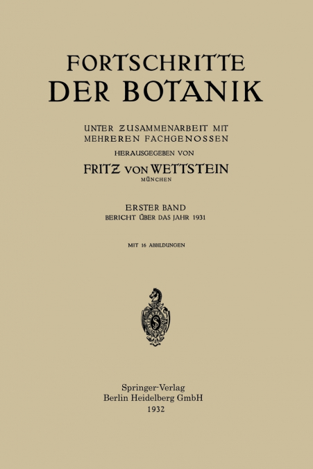 Fortschritte Der Botanik
