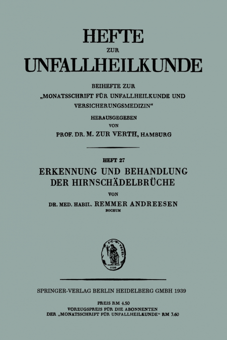 Erkennung Und Behandlung Der Hirnschadelbruche