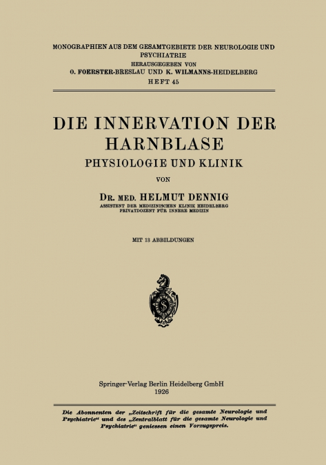 Die Innervation Der Harnblase