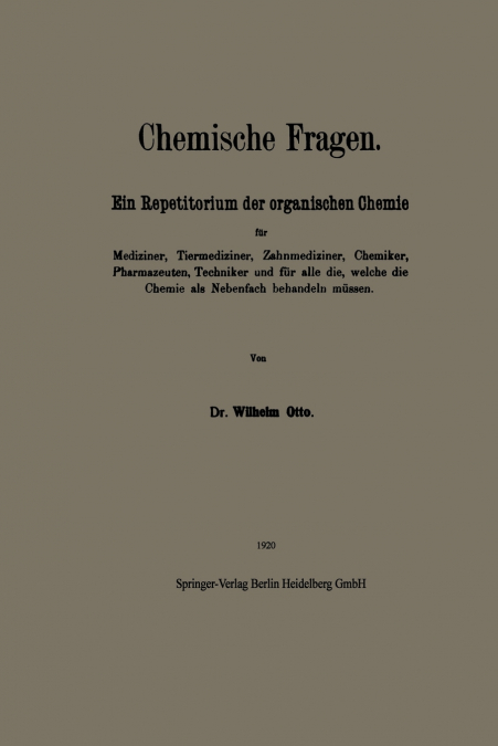 Chemische Fragen