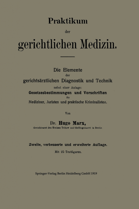Praktikum Der Gerichtlichen Medizin