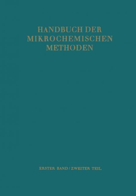 Waagen Und Gerate Zur Anorganischen Mikro-Gewichtsanalyse