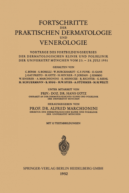 Fortschritte Der Praktischen Dermatologie Und Venerologie