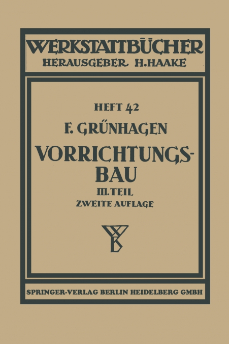 Der Vorrichtungsbau