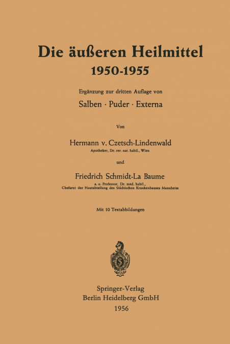 Die Ausseren Heilmittel 1950-1955