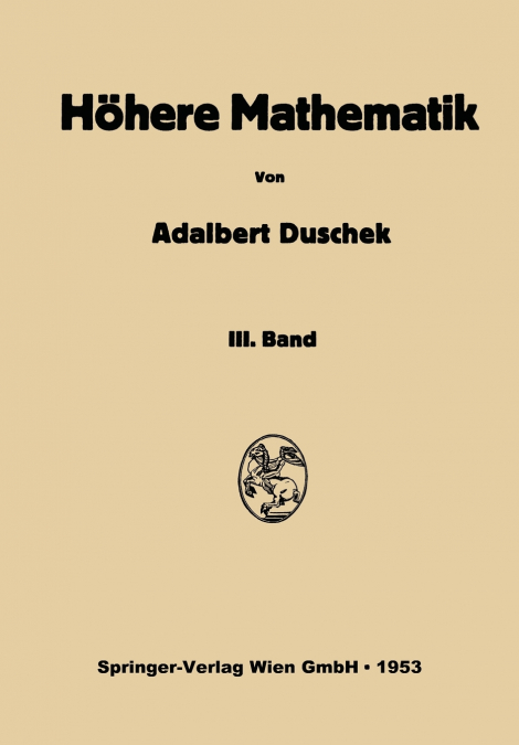 Vorlesungen Uber Hohere Mathematik