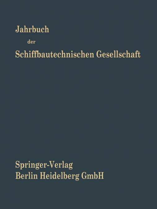 Jahrbuch Der Schiffbautechnischen Gesellschaft