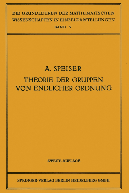 Die Theorie Der Gruppen Von Endlicher Ordnung