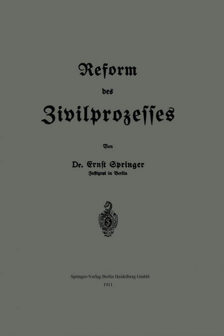 Reform Des Zivilprozesses