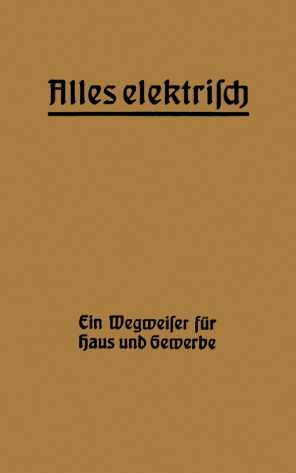 Alles Elektrisch!