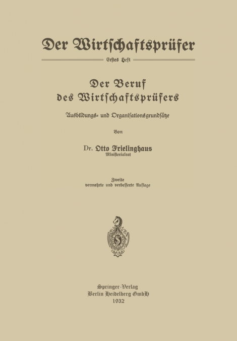 Der Beruf Des Wirtschaftsprufers