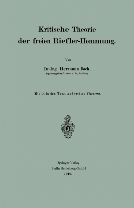 Kritische Theorie Der Freien Riefler-Hemmung