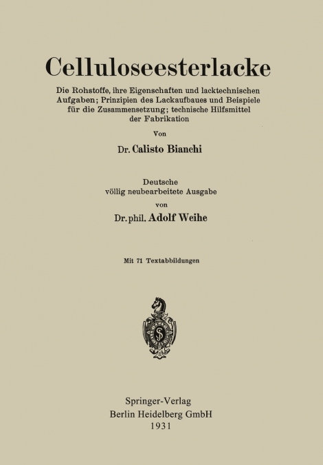 Celluloseesterlacke