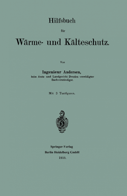 Hilfsbuch Fur Warme- Und Kalteschutz